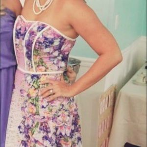 Colorful strapless dress